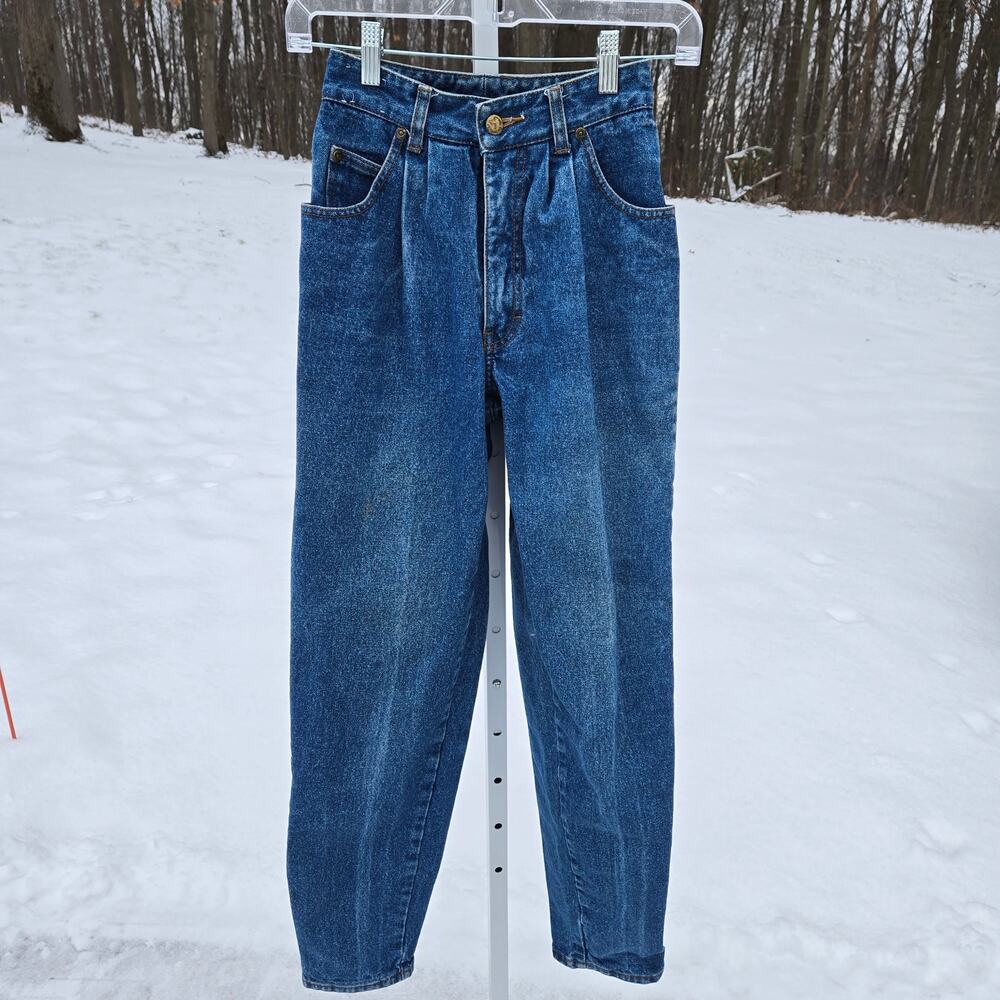 Vintage Jordache Women's Jeans Pleated Tapered Dark Wash sz 26 SEE MEASUREMENTS